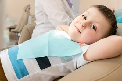 smiling boy at dental office